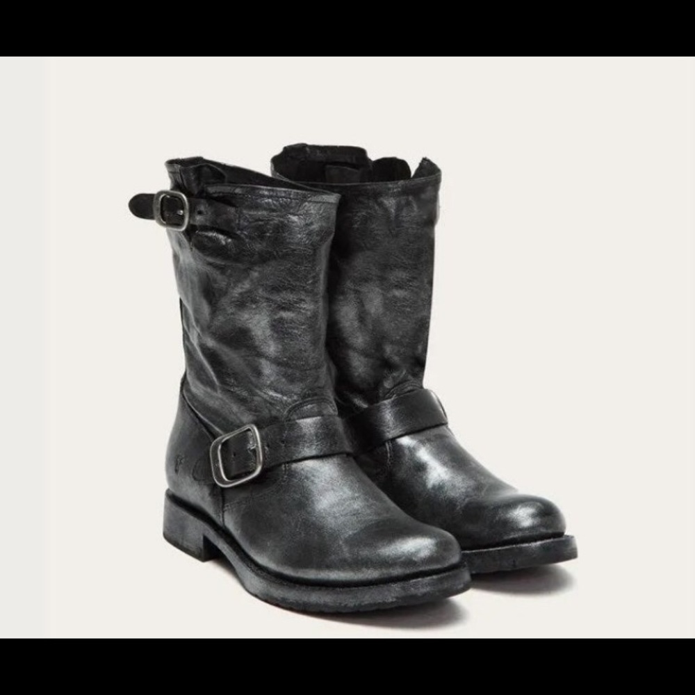 FRYE Veronica Short Leather Boots Women's Size 6 MED black